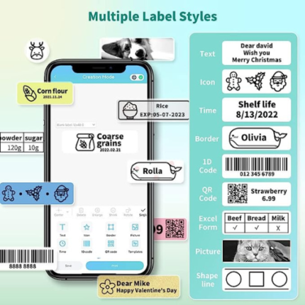 Homemo D30 Label Maker Machine with Tape