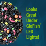 GloFish aquarium Gravel 5 Pounds, Black With Fluorescent Accents