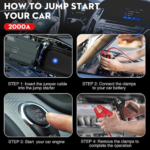 NEXPOW 2000A Peak 18000mAh Car Jump Starter with USB Quick Charge